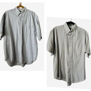 Bundle Of 2 Medium Casual Men’s Button Down Shirt Dockers & Van Heusen